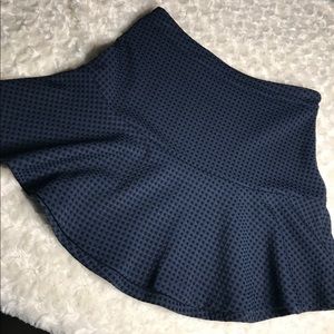 LUSH fit/flare skirt navy blue size SM